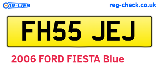 FH55JEJ are the vehicle registration plates.