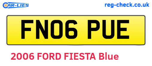 FN06PUE are the vehicle registration plates.
