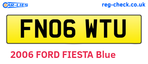FN06WTU are the vehicle registration plates.