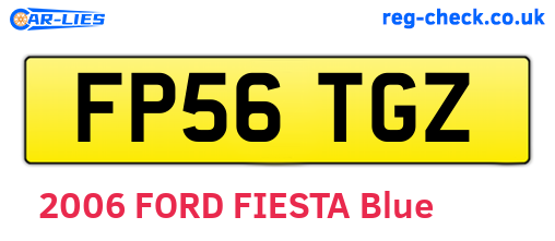 FP56TGZ are the vehicle registration plates.