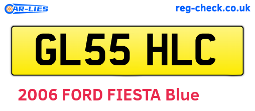GL55HLC are the vehicle registration plates.
