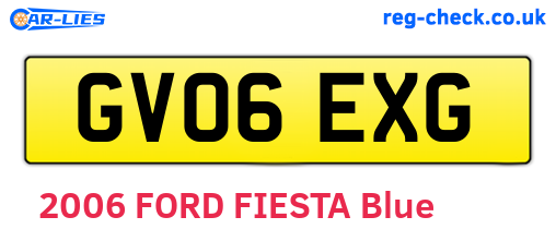 GV06EXG are the vehicle registration plates.