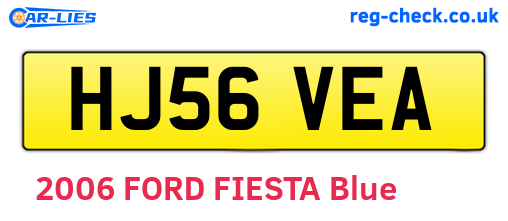 HJ56VEA are the vehicle registration plates.