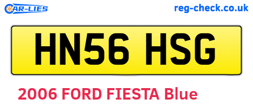 HN56HSG are the vehicle registration plates.