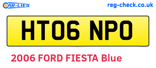 HT06NPO are the vehicle registration plates.
