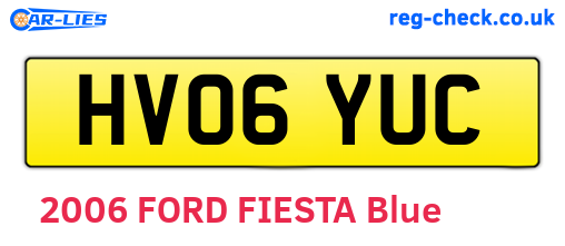 HV06YUC are the vehicle registration plates.