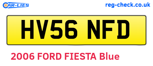 HV56NFD are the vehicle registration plates.