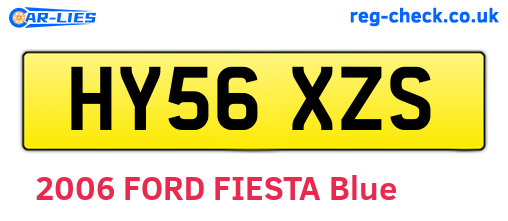 HY56XZS are the vehicle registration plates.