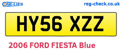 HY56XZZ are the vehicle registration plates.