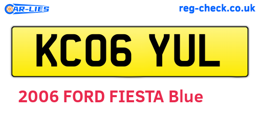 KC06YUL are the vehicle registration plates.