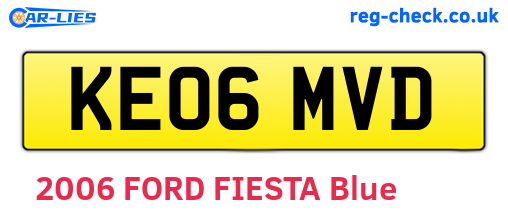 KE06MVD are the vehicle registration plates.