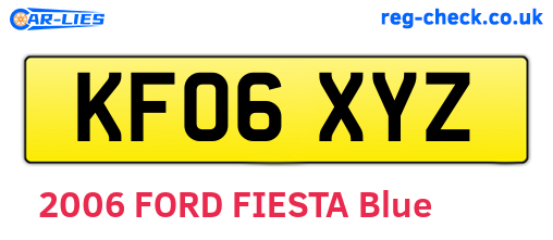 KF06XYZ are the vehicle registration plates.