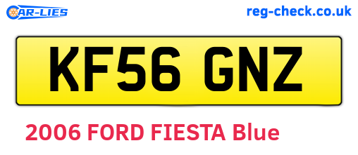 KF56GNZ are the vehicle registration plates.