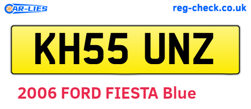 KH55UNZ are the vehicle registration plates.