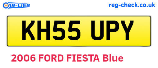 KH55UPY are the vehicle registration plates.