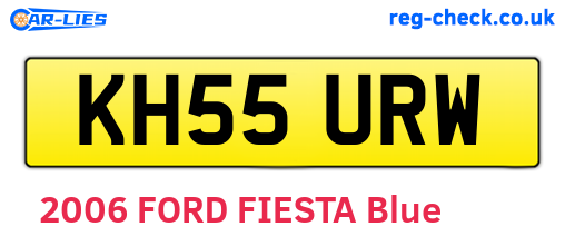 KH55URW are the vehicle registration plates.