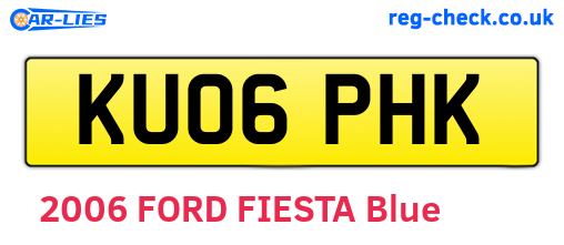 KU06PHK are the vehicle registration plates.