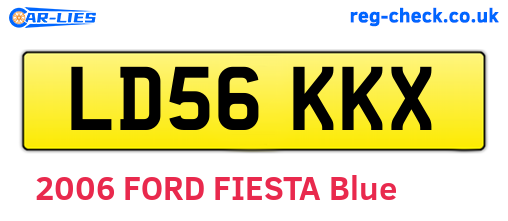 LD56KKX are the vehicle registration plates.