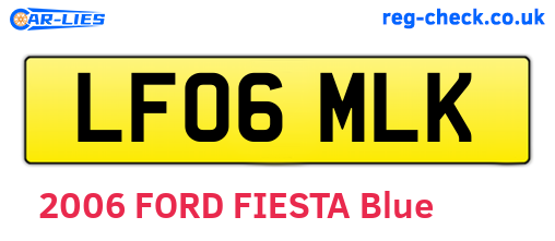 LF06MLK are the vehicle registration plates.