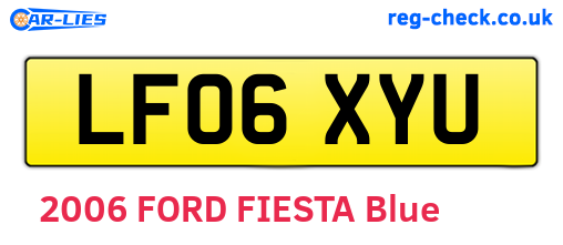 LF06XYU are the vehicle registration plates.