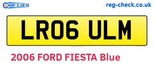 LR06ULM are the vehicle registration plates.