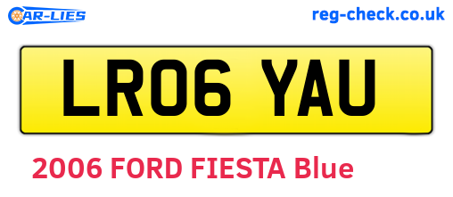 LR06YAU are the vehicle registration plates.