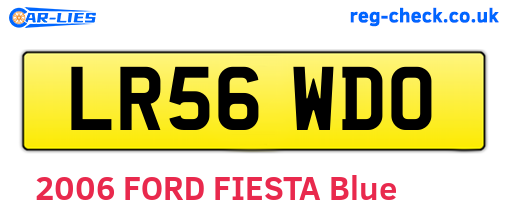 LR56WDO are the vehicle registration plates.