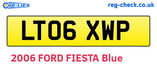 LT06XWP are the vehicle registration plates.