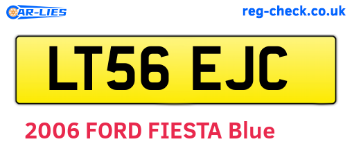 LT56EJC are the vehicle registration plates.