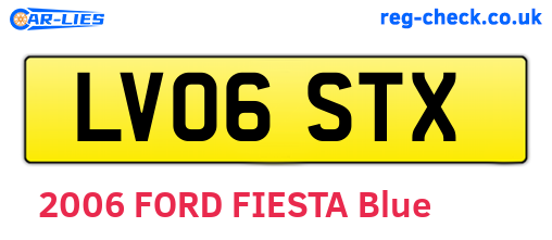 LV06STX are the vehicle registration plates.