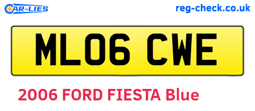 ML06CWE are the vehicle registration plates.
