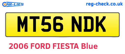 MT56NDK are the vehicle registration plates.