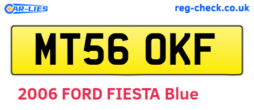 MT56OKF are the vehicle registration plates.