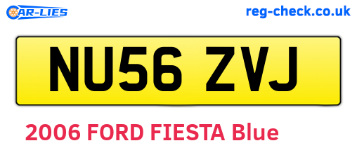 NU56ZVJ are the vehicle registration plates.