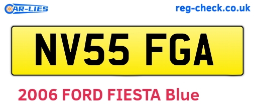 NV55FGA are the vehicle registration plates.