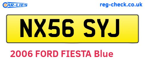NX56SYJ are the vehicle registration plates.