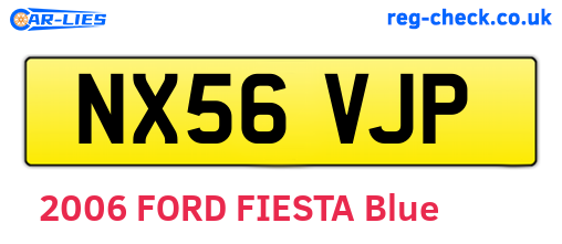 NX56VJP are the vehicle registration plates.