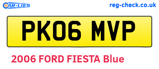 PK06MVP are the vehicle registration plates.