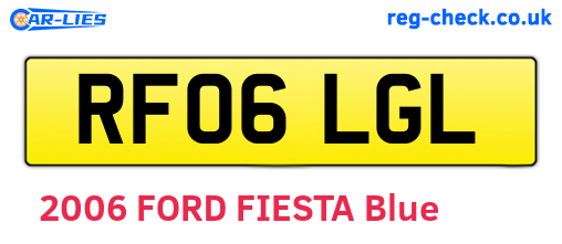 RF06LGL are the vehicle registration plates.