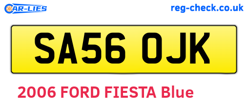 SA56OJK are the vehicle registration plates.