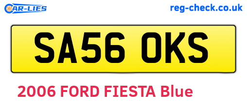 SA56OKS are the vehicle registration plates.