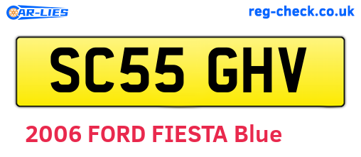 SC55GHV are the vehicle registration plates.