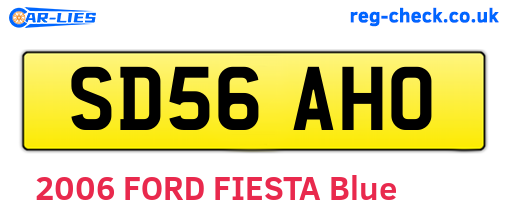 SD56AHO are the vehicle registration plates.
