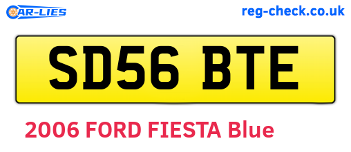 SD56BTE are the vehicle registration plates.