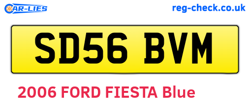 SD56BVM are the vehicle registration plates.