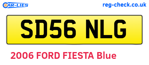 SD56NLG are the vehicle registration plates.