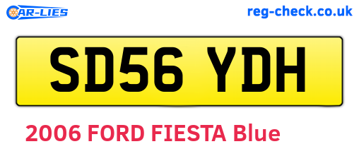 SD56YDH are the vehicle registration plates.