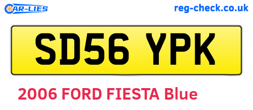 SD56YPK are the vehicle registration plates.