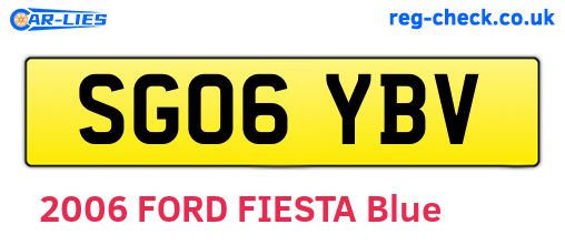 SG06YBV are the vehicle registration plates.