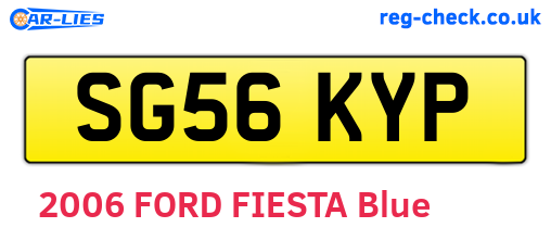 SG56KYP are the vehicle registration plates.